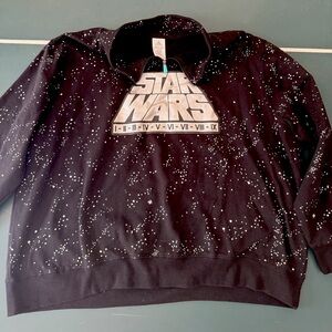 Disney Star Wars quarter zip sweatshirt. Never worn. Unisex. XXL 2XL